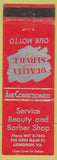 Matchbook Cover - Service Beauty Barber Shop Abingdon VA