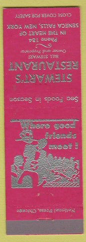 Matchbook Cover - Stewart's Restaurant Seneca Falls NY