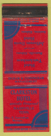 Matchbook Cover - Clarkston Hotel Nashville TN WEAR