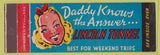 Matchbook Cover - New York Port Authority Lincoln Tunnel girlie