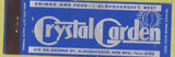 Matchbook Cover - Crystal Garden Albuquerque NM Federal full length