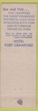 Matchbook Cover - Hotel Fort Crawford Prairie Du Chien WI WEAR
