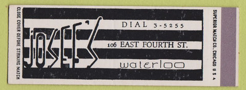 Matchbook Cover - Josee's Waterloo IA SAMPLE