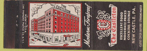 Matchbook Cover - New Castleton Hotel New Castle PA