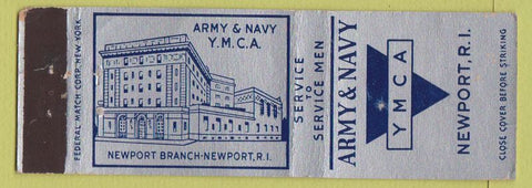 Matchbook Cover - Army Navy YMCA Newport RI Federal