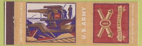 Matchbook Cover - United States Army Coast Artillery