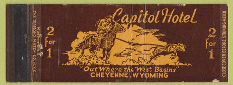 Matchbook Cover - Capitol Hotel Cheyenne WY