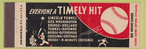 Matchbook Cover - New York Port Authority baseball