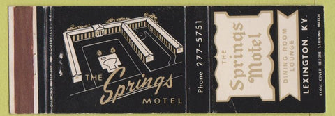 Matchbook Cover - Springs Motel Lexington KY