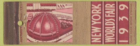 Matchbook Cover - 1939 New York World's Fair
