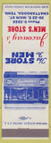 Matchbook Cover - Jacoway's Men's Store Adam Hats Chattanooga TN
