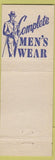 Matchbook Cover - Jacoway's Men's Store Adam Hats Chattanooga TN