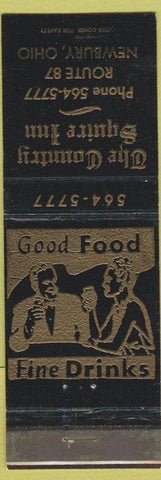 Matchbook Cover - Country Squire Inn Newbury OH black