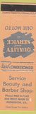Matchbook Cover - Service Beauty Barber Shop Abingdon VA