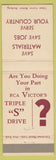 Matchbook Cover - RCA Victor Factory? Save Materials