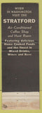 Matchbook Cover - Hotel Stratford Washington DC WEAR