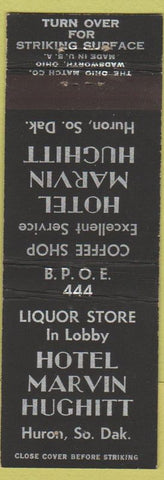 Matchbook Cover - Hotel Marvin Hughitt Huron SD