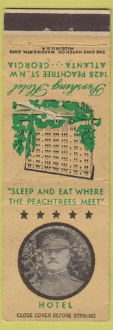 Matchbook Cover - Pershing Hotel Atlanta GA WEAR
