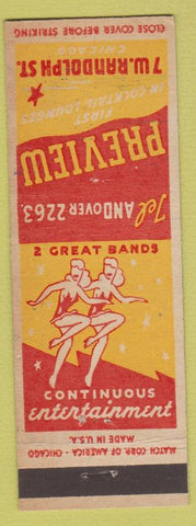 Matchbook Cover - Preview Cocktail Lounge Chicago IL girlie