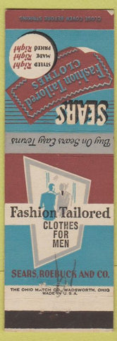 Matchbook Cover - Sears Roebuck Fashioned Tailors Men's Clothes