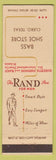 Matchbook Cover - Rand Men's Clothes Bass Shoe Store Cuero TX