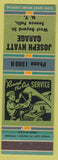 Matchbook Cover - Joseph Hyatt Garage Seneca Falls NY WEAR