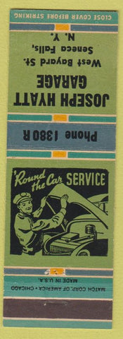 Matchbook Cover - Joseph Hyatt Garage Seneca Falls NY WEAR