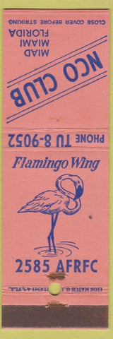 Matchbook Cover - NCO Club Miad Miami FL Flamingo WEAR