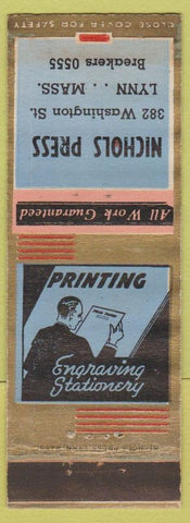 Matchbook Cover - Nichols Press Lynn MA WEAR