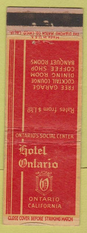Matchbook Cover - Hotel Ontario CA