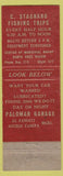 Matchbook Cover - Hotel Palomar Santa Cruz CA