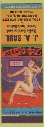 Matchbook Cover - JA Saul Radio Service Harrisburg PA pinup