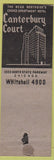 Matchbook Cover - Canterbury Court Chicago IL Zebra Room