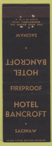 Matchbook Cover - Hotel Bancroft Saginaw MI