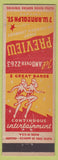 Matchbook Cover - Preview Cocktail Lounge Chicago IL girlie