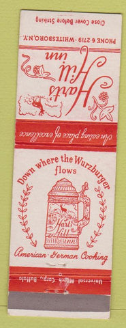Matchbook Cover - Hart's Hill Inn Whitesboro NY