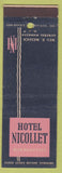 Matchbook Cover - Hotel Nicollet Minneapolis MN