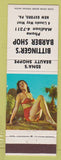 Matchbook Cover - Bittinger's Barber Shop New Oxford PA pinup