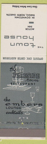 Matchbook Cover - Thew Town House Fargo ND