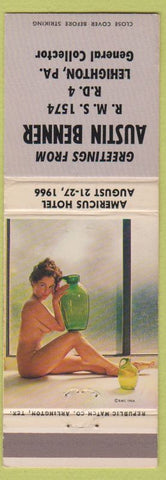 Matchbook Cover - RMS Leghtion PA Austin Benner pinup Republic Match