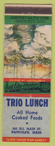 Matchbook Cover - Trio Lunch Randolph MA