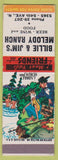 Matchbook Cover - Billie & Jim's Melody Ranch SAMPLE hillbilly