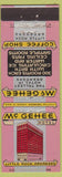Matchbook Cover - McGehee Hotel Little Rock AR