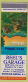 Matchbook Cover - Reel's Garage Bowling Green KY SAMPLE