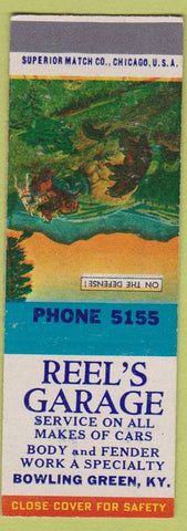 Matchbook Cover - Reel's Garage Bowling Green KY SAMPLE