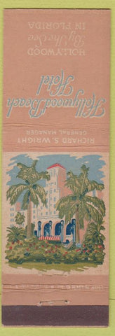 Matchbook Cover - Hollywood Beach Hotel Hollywood FL