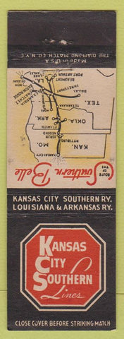 Matchbook Cover - Kansas City Southern Line Railroad