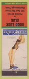 Matchbook Cover - Good Luck Club Chattanooga TN pinup