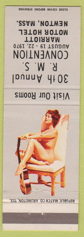 Matchbook Cover - RMS Convention 1970 Newton MA Republic Match Pinup