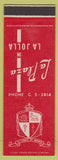 Matchbook Cover - La Plaza La Jolla CA SAMPLE